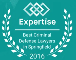 Expertise.com badge naming Carver & Associates one of the best criminal defense lawyers in Springfield, 2016