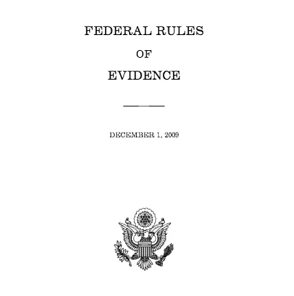 Title page of the Federal Rules of Evidence, December 1 2009