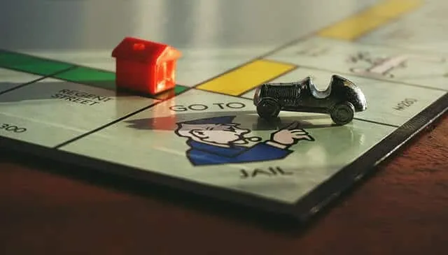 The Go To Jail square on a Monopoly board