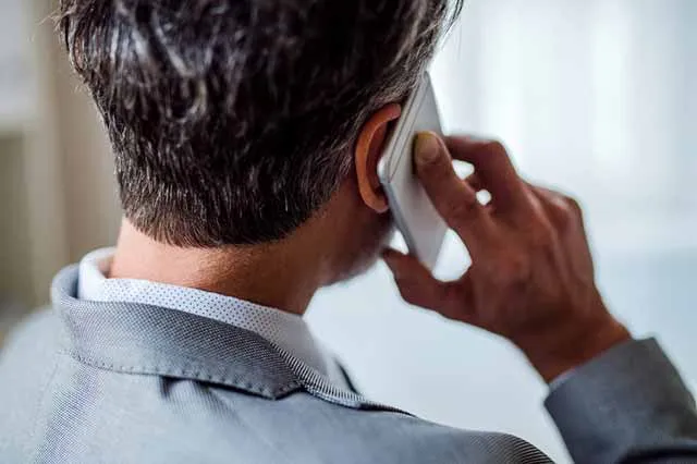 A man making a phone call