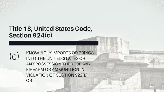 A slide quoting Title 18, United States Code, Section 924(c)